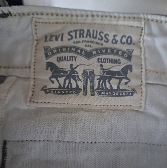 LEVIS white tab CAMO PRINT pants greys black cotton button flaps mens streetwear - Picture 7 of 9